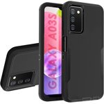 HAHDAXIA for Samsung Galaxy A03s Phone Case, Shockproof Protective with Dual Layer, Drop Proof Case with Rugged Military Grade Protection, Heavy Duty Mobile Phone Cover (Black)