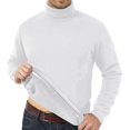 thumbnail image 1 of Breezora Men's Winter Thermal Underwear Set Thickened Padded Top and Bottom Base Layer for Cold Weather L Size White, 1 of 9
