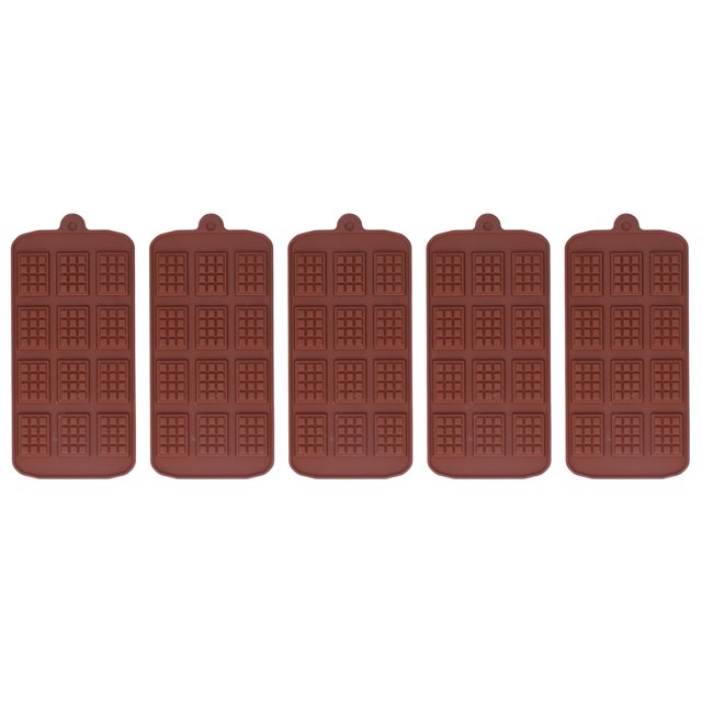 5Pcs Waffle Silicone Cake Mold Silicone Chocolate Cookie Fondant Decoration Baking Tools