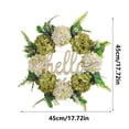 thumbnail image 3 of Wood Garland Door Hanging Hydrangea Rattan Ring Window Decorations for Elegant Home Décor, 3 of 8