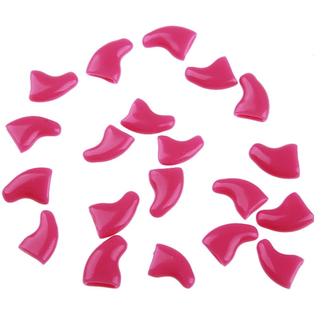 20PCS Cat Nail Caps Protective Soft Kitten Paw Caps Cat Claw Covers with Glue