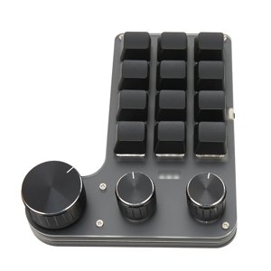 12 Clé 3 Knob Mechanical Keyboard Red Switch, Fonction de personnalisation, Mechanic Keyboard, Confortable Touch for Window, Vista, Linux, OS X