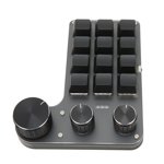 12 Clé 3 Knob Mechanical Keyboard Red Switch, Fonction de personnalisation, Mechanic Keyboard, Confortable Touch for Window, Vista, Linux, OS X