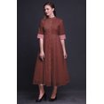 thumbnail image 4 of Bimba Robe Chemise Décontractée à Rayures pour Femme, Imprimée, de Fête, Mi-Mollet, Évasée - Grande, 4 of 5