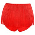 thumbnail image 4 of Xnihocha Jupe-Culotte à Franges en Strass pour Femme Costume de Danse Lyrique Contemporaine Short de Danse Ballet Rouge P, 4 of 5