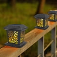 thumbnail image 3 of Lampes Solaires Extérieures Lampes Solaires pour Poteaux Extérieur Capuchon de Clôture Lumière pour Poteaux Patio Jardin Décoration Éclairage Blanc Noir, Éclairage Lampes Solaires Extérieures pour Poteaux Capuchon Lumière pour Clôture, 3 of 8