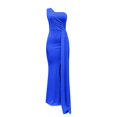thumbnail image 4 of adviicd Robes Décontractées pour Femmes Robe d'Été Portefeuille Col en V Midi à Pois Suisses à Volants Manches Flottantes Bleue,m, 4 of 5