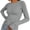 Grey, variant on XDZJLR Long Sleeve Shirts Women Casual Crewneck Solid Color Top T Shirt Gloves Finger Base Shirt White M