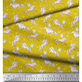 thumbnail image 2 of Soimoi polyester Crepe Fabric Dot,Star & Unicorn Animal Printed Fabric 1 Yard 52 Inch Wide, 2 of 3