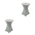 thumbnail image 3 of Wweixi Versatile Elastic Cocktail Table Set Fitting For Any Occasion Environmentally Friendly Polyester silver 2Set, 3 of 6
