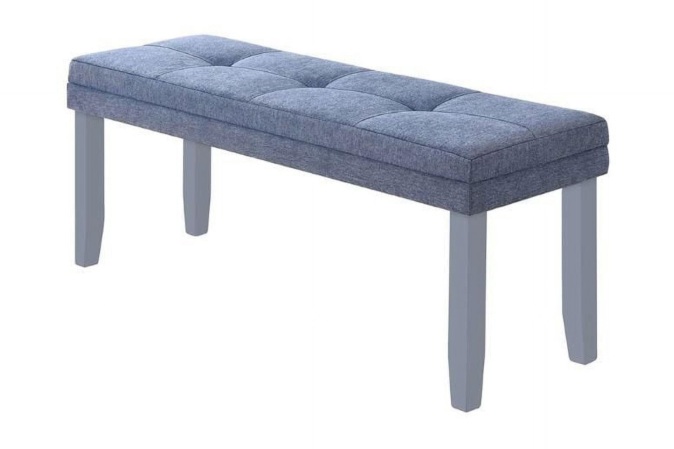 Aerys Tommy Solid wood Dining Bench in Grey with fabric seating