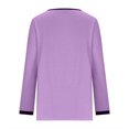 thumbnail image 4 of FAIWAD Womens Tunic Tops Long Sleeve Color Block V Neck Button Down Pleated Flowy Pullover Tops, 4 of 6