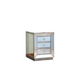 thumbnail image 2 of Patel Mirrored Nightstand, Mirrored Nightstand, Bedroom Nightstand, MDF Nightstand, Mirrored Bedside Table, Silver Nightstand, Three Drawer Nightstand, Living Room Side Table, 2 of 2