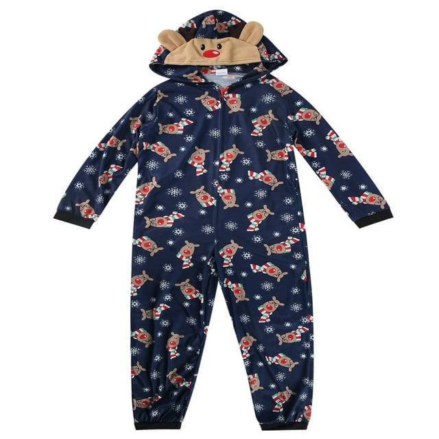 Christmas Matching Family Loungewear Hoodie Pattern Zipper Romper