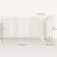 thumbnail image 3 of HOMCOM Cloison Pliante de 5,6 Pi, Paravent Autoportant pour Chambre, 3 of 10