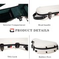thumbnail image 5 of Crossrock Fiberglass Mandolin Case - Contoured for A & F-Style (Universal Fit) | Milky White Gloss Forest Green Velvet TSA Lock Backpack Straps Accessory Compartment - Sleek Pro Travel Case, 5 of 5