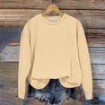 thumbnail image 4 of RXIRUCGD Tout-Petits Enfants Garçons Filles Mode Mignon Couleur Unie Manches Longues Col Ras du Cou Chandail Molletonné Chandail Haut Chandails à Capuchon ( Beige, Taille : 11 Ans ), 4 of 7
