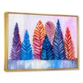 thumbnail image 2 of Designart Arbres de Noël Abstraits Cadre Flottant Traditionnel Art Mural, 2 of 4