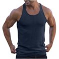 thumbnail image 1 of zfhfof Men's Workout Tank Top Ribbed Knit Sleeveless Gym Muscle T Shirts Bodybuilding Tee, 1 of 8
