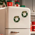 thumbnail image 4 of WLOELOEW Style A 2 Piece Christmas Magnetic Wreath Ornament Refrigerator Magnet For Holiday Home Kitchen Decor Festive A, 4 of 7