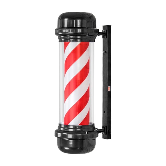 HILABEE Barber Pole Light Hair Salon Signage Light for Outside Barbershop Hair Salon Red and White