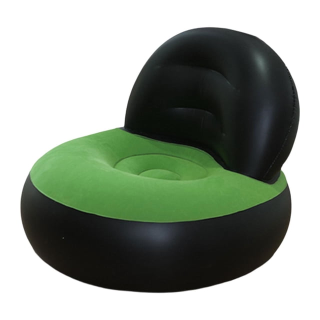 veasfak Inflatable Sofa Inflatable Lounge Chair for Camping Outdoor Home Living Room Black and Green