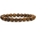 thumbnail image 1 of Bracelet Extensible Unisexe en Perles Rondes 8 mm en Jaspe Peau de Tigre Naturel, 1 of 5