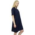 thumbnail image 2 of Bimba Robe de Nuit Demoiselle d'Honneur pour Femme à Manches Courtes, Chemise Bordeaux avec Poches-6, 2 of 6