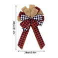 thumbnail image 2 of Nœud de Décoration Festive à Carreaux Rouges et Blancs pour Événements et Fêtes, Anneaux de Porte, Célébrations de Mariage et Festivités des Fêtes, 2 of 6