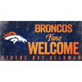 thumbnail image 1 of Denver Broncos Wood Sign Fans Welcome 12x6, 1 of 1