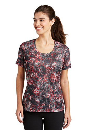 Sport-Tek Discontinué ® Tee-Shirt Col Rond Minéral pour Femmes. Lst330 4TG Rouge Profond