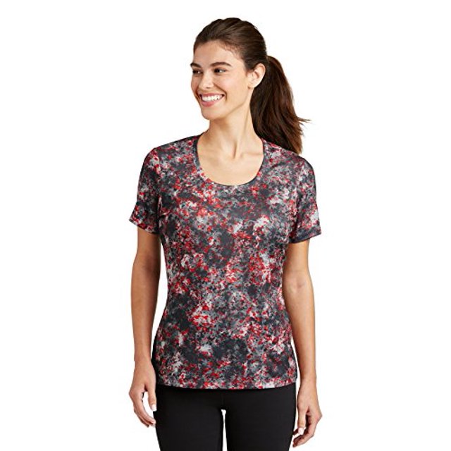Sport-Tek Discontinué ® Tee-Shirt Col Rond Minéral pour Femmes. Lst330 S Rouge Profond