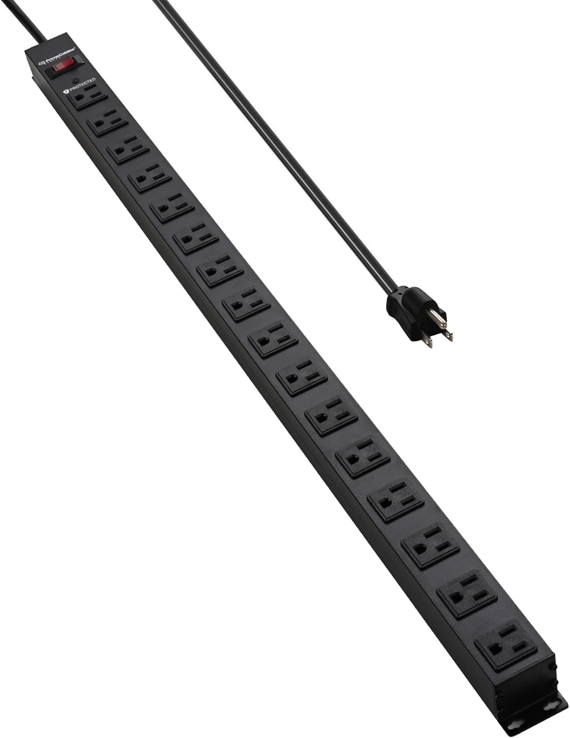 Power Bar 16-Outlet Heavy Duty Surge Protector Power Strip with 5Ft Cord 1020 Joules, Wall Mountable, cSGSus Certified,15A/125V/1875W
