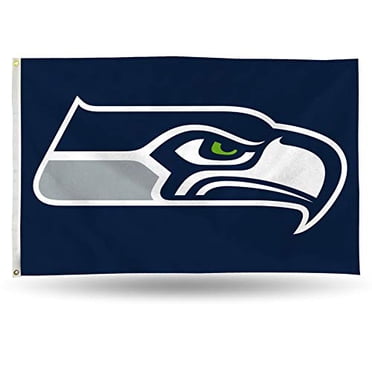 NFL Seattle Seahawks Bannière Drapeau Simple Face de 3 Pieds par 5 Pieds avec Oeillets