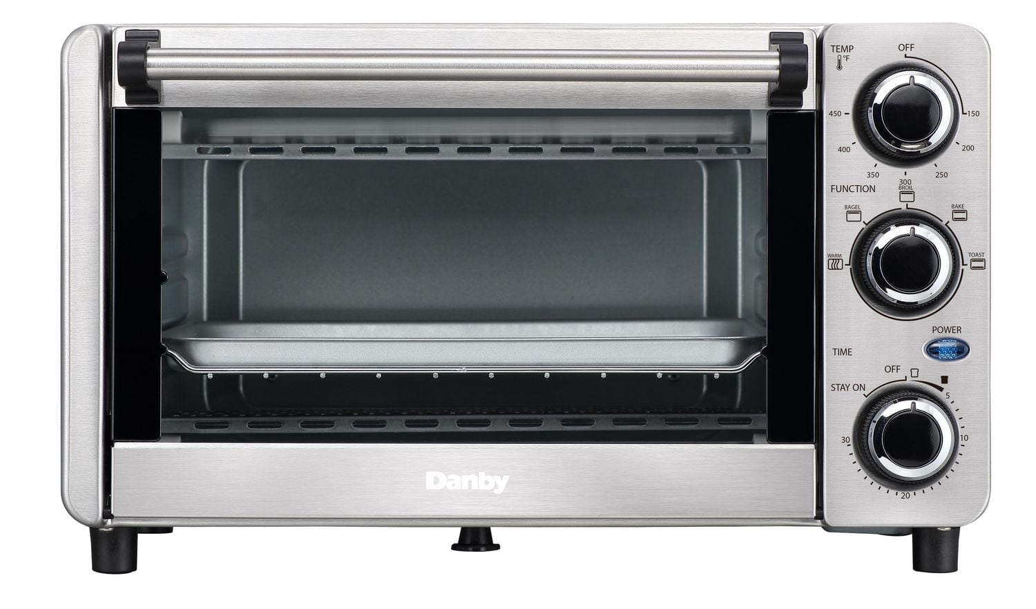 Danby Stainless Steel 0.4 cu ft 4 Slice Countertop Toaster Oven