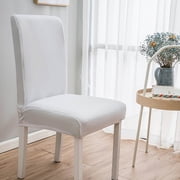 TopLLC Chair Covers for Dining Room, Stretch Solid Color Chair Slipcovers, Soft Breathable Dust-proof Spandex Decorative Seat Cover Elastic Removable Washable Universal Chair Protector for Kitchen