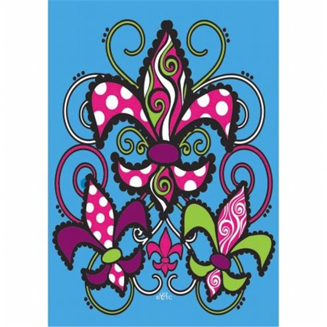 Jozie B 618 Drapeau à Multiples Fleurs de Lys, Grand