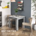 thumbnail image 4 of HOMCOM Square Dining Table for 2, Kitchen Table for Living Room, Grey, 4 of 10