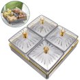 thumbnail image 2 of 1 Ensemble d'Assiettes de Service Divisées avec Plateau Bol de Rangement pour Collations Support pour Fruits Secs, 2 of 6