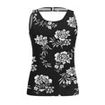 thumbnail image 4 of Hauts de Tankini Modestes pour Femmes Haut de Maillot de Bain Seulement Haut de Maillot à Col Licou à Col Ras du Cou Graphique Hauts de Maillot de Bain Dos Découpé Hauts de Maillots de Bain, 4 of 4