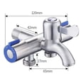 thumbnail image 2 of Robinet d'Évier à Trois Voies en Acier Inoxydable pour Laveuse, Valve d'Angle à 2 Voies, 2 of 10