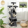 thumbnail image 3 of PawHut 68 inches Cat Tree, Multi-Level Large Cat Tower Condo, Grey, 3 of 10