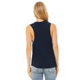 thumbnail image 2 of Bella Canvas Womens Flowy Scoop Blended Muscle Tank, L, Midnight, 2 of 3