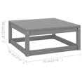 thumbnail image 4 of vidaXL Garden Footstool with Cushion Grey Solid Wood Pine, 4 of 5