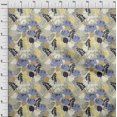 thumbnail image 4 of oneOone Silk Tabby Light Yellow Fabric Abstract Craft Projects Decor Fabric Printed By The Yard 42 Inch Wide, 4 of 4