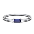 thumbnail image 1 of East-West Stackable Baguette Birthstone Ring - Blue Sapphire (September), 1 of 5