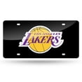 thumbnail image 2 of Lakers de Los Angeles Plaque d'Immatriculation Noire au Laser, 2 of 2