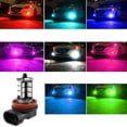 thumbnail image 2 of POINTERTECK 2Pcs H11 H8 H16(JP) H9 LED RGB Fog Lights Bulb Amber Yellow White Multicolor 16 Color Changing Switch Kit Lamp Bulbs for Car Trucks Remote Control Switch 12V 5050SMD Replaceme, 2 of 7