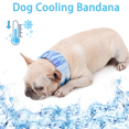 thumbnail image 3 of Dog Cooling Bandana Pet Cooling Scarf  Large  Blue, 3 of 4