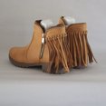 thumbnail image 4 of jovati Womens Comfortable Retro Tassel Side Zipper Low Heeled Round Toe Boots, 4 of 9